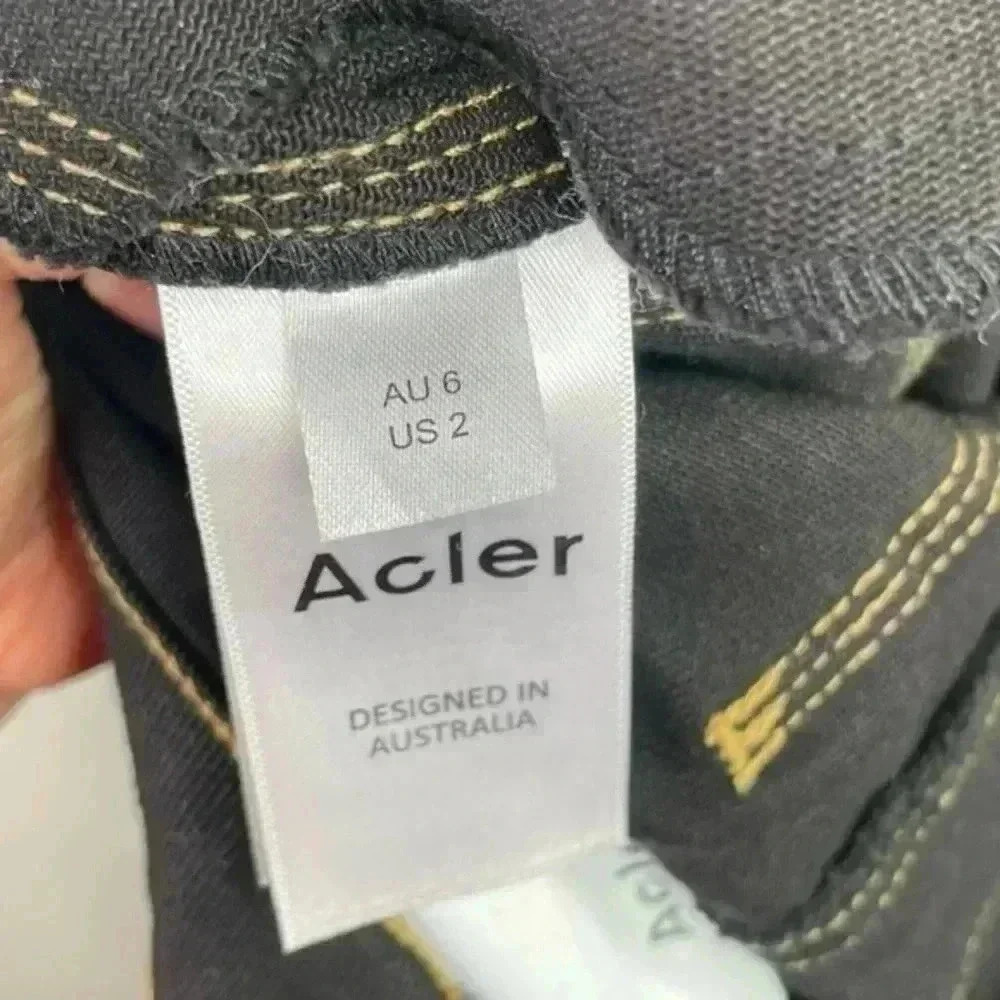 Acler Dark Wash Lewis High Waisted Flare‎ Jean - Picture 8 of 9
